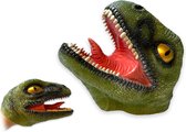 Hand Puppet - Tyrannosaurus speelgoed handpop - rubber Realistic - dinosaurus speelgoed puppet groen