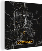 Canvas Schilderij Stadskaart – Plattegrond – Duitsland – Goud – Göttingen – Kaart - 20x20 cm - Wanddecoratie