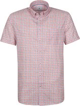 State of Art - Shortsleeve Overhemd Rood Geruit - Heren - Maat M - Modern-fit