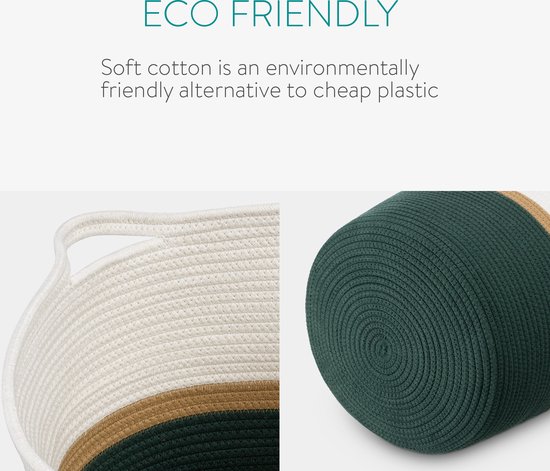 Decoratieve Macramé Katoenen Touwmand Met Kwastjes Voor Opberging En Decoratie 38 Cm