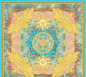 "JUNGLE" SATIJN GLANZEND MEDUSA HOOFD BEHANG | Design - bont groen lila goud blauw - A.S. Création Versace 5