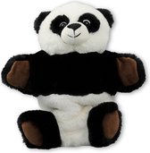 Peluche marionnette à main panda noir / blanc câlin 22 cm - ours pandas jouets en peluche - théâtre de marionnettes jouets enfants