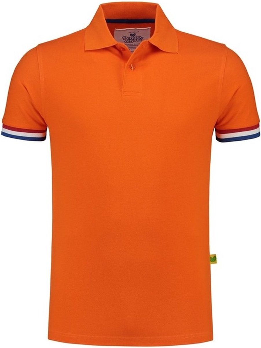 Grote maten oranje polo shirt Holland - heren - Nederland supporter - Koningsdag - EK/WK voetbal 6XL (64)