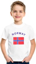 Wit kinder t-shirt Noorwegen Xl (152-164)