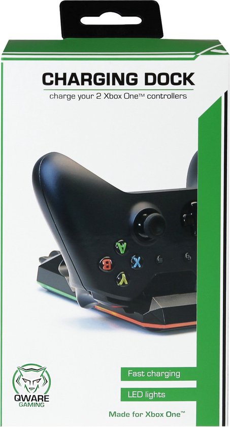 Station de charge Qware Xbox One Dual Charger pour deux manettes  |XB1-7000BL | bol.com