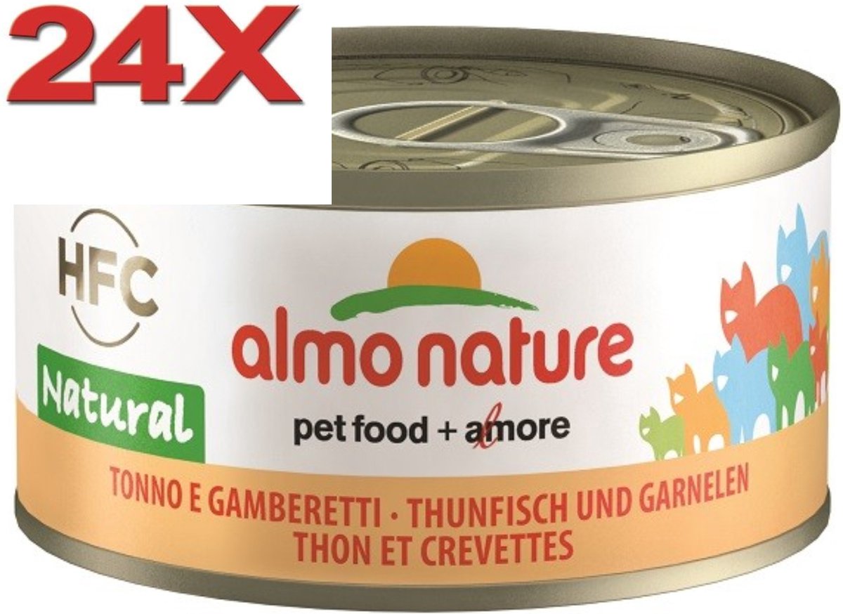 Almo Nature Almo Nature HFC - Kattenvoer - Tonijn & Garnaal - 24x70gr
