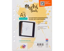 MyArt®Book schetspapier 120 g/m2 wit papier – formaat A5 - set van 20 vel