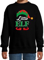 Little elf Kerstsweater - zwart - kinderen - Kersttruien / Kerst outfit 134/146