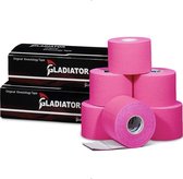 Gladiator Sports Kinesiotape - Kinesiologie Tape - Waterbestendige & Elastische Sporttape - Fysiotape - Medical Tape - 6 Rollen - Roze