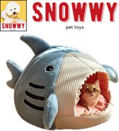 SNOWWY - Dierenmand haai design - Kattenmand - Hondenmand - Dierenbed - Hondenbed - Kattenbed - Haai design - Shark design - Dierenhuis - Kattenhuis - Hondenhuis - BLAUW
