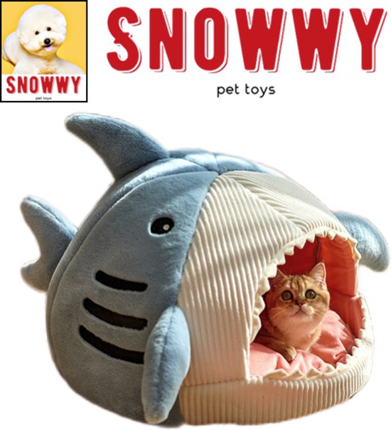 SNOWWY - Panier pour animaux design requin - Panier pour chat - Panier pour  chien -... | bol.com