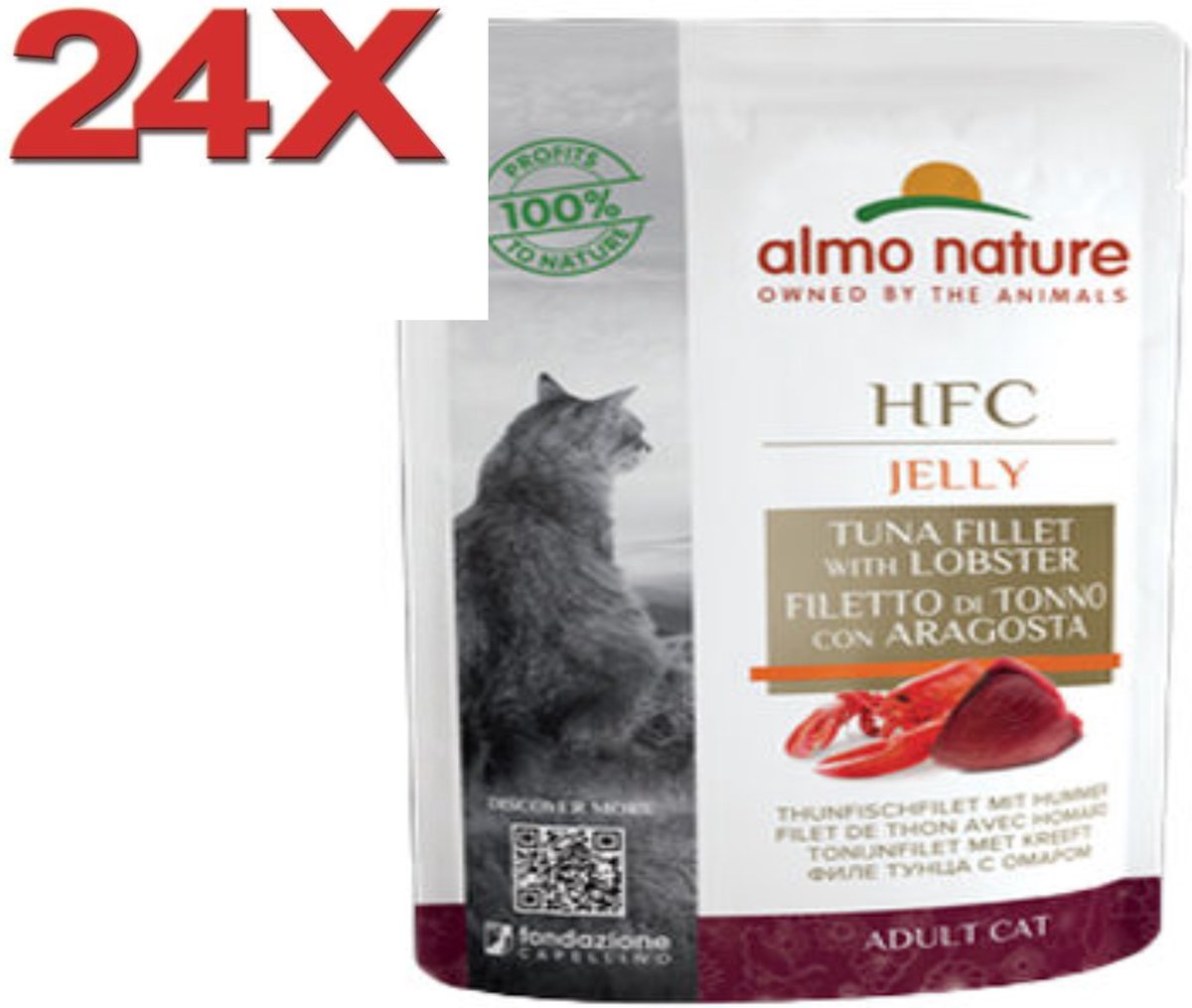 Almo Nature HFC - Kattenvoer - Cuisine Pouch - Tonijnfilet & Kreeft - 24x55gr