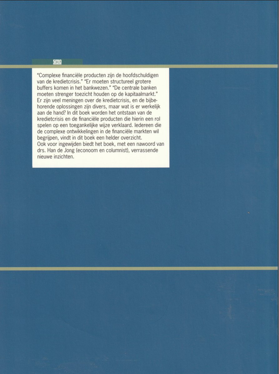 De kredietcrisis - back cover
