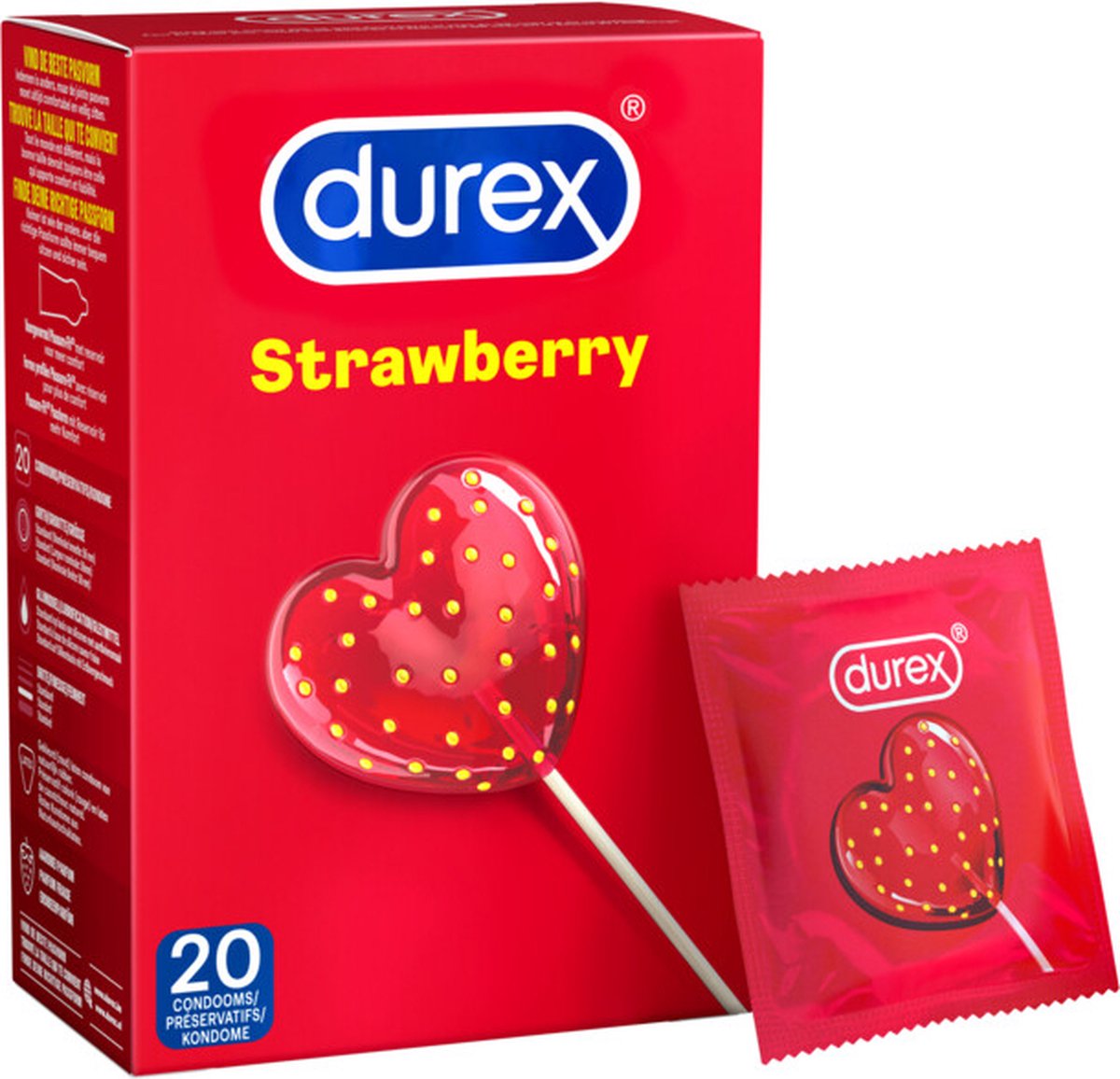 Durex Condooms Aardbeiensmaak - 12 stuks | bol