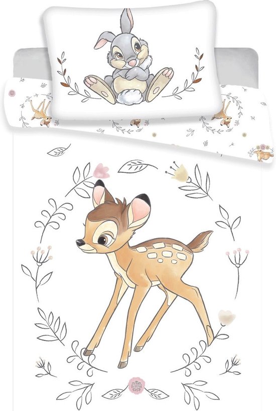 Housse de couette Disney Bambi , Circle - Simple - 140 x 200 cm - Katoen