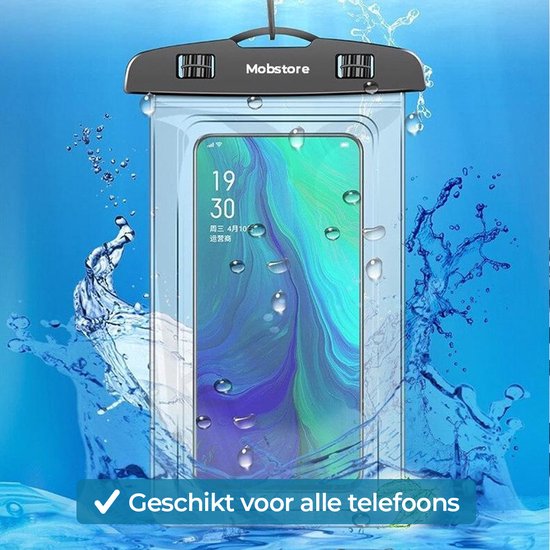 Mobstore Waterdichte Telefoonhoesjes Transparant - Onderwater hoesje telefoon - Geschikt voor alle Smartphones - Ook voor paspoort & betaalpassen – Waterdichte telefoonzakje
