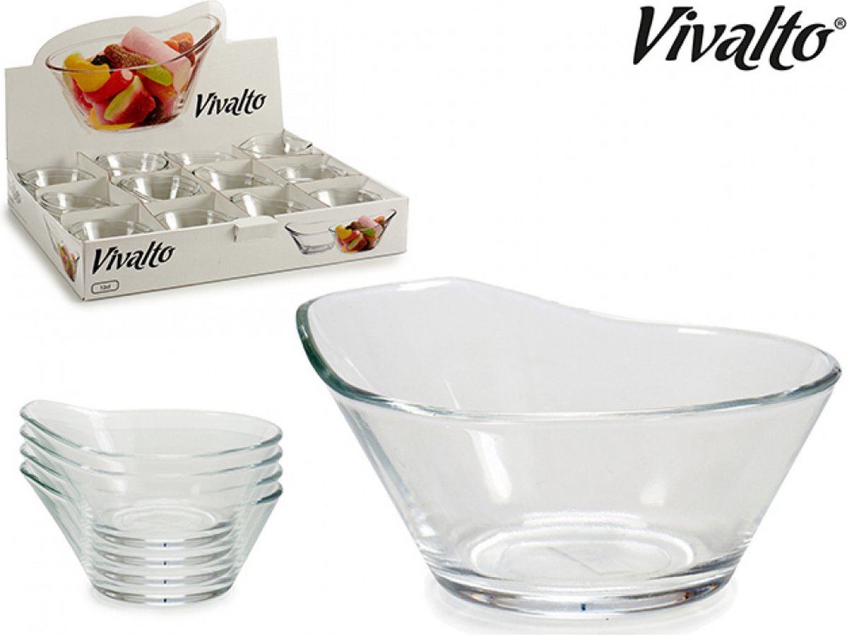 Vivalto - Set van 6 amuseschaaltjes - golvend - 12 cl