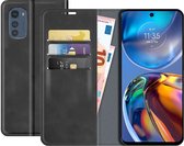 Motorola Moto E32s/Moto E32 Bookcase hoesje - Just in Case - Effen Zwart - Kunstleer
