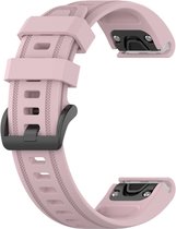 Siliconen bandje - geschikt voor Garmin Fenix 5S / 5S Plus / 6S / 6S Pro / 7S / 7S Pro / Approach S12 / S42 / S70 42 mm / Epix Pro (Gen 2) 42 mm / D2 Delta S / Descent Mk2S / Mk3(i) 42 mm - zachtroze