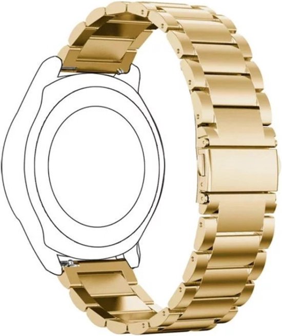 Bracelet en acier inoxydable (or), adapté pour Garmin Vivoactive 3, Venu 2 Plus, Venu SQ, Forerunner 55 et Forerunner 245