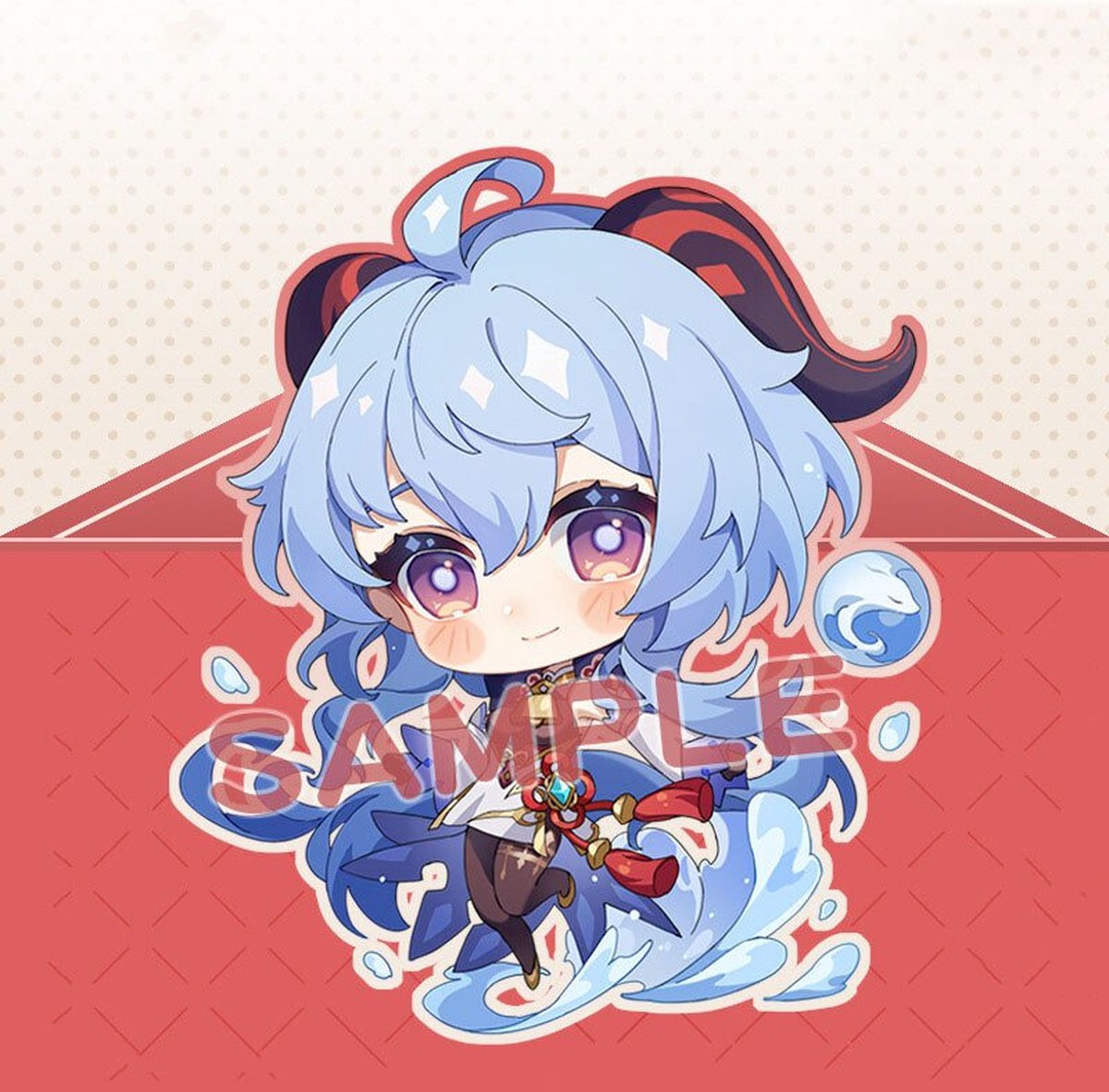 Genshin Impact - Ganyu - Sleutelhanger/Keychain - Anime Merchandise - Figure - Manga