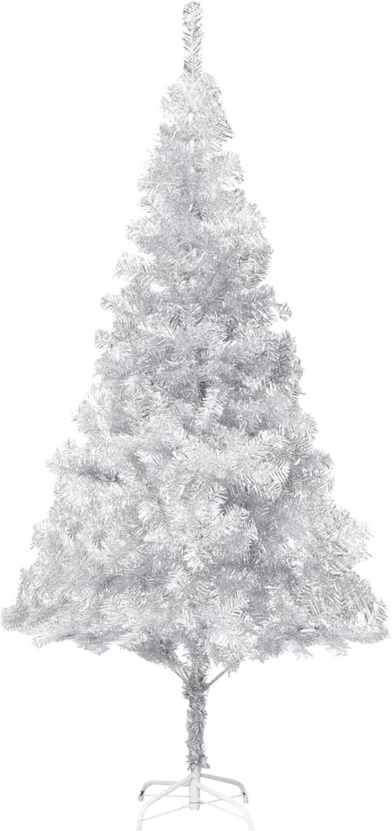 VidaLife Kunstkerstboom met standaard 240 cm PET zilverkleurig