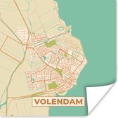 Affiche Carte - Volendam - Carte - Plan de la ville - 30x30 cm