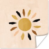 Poster Zon - Bohemian - Ruimte - Pastel - 30x30 cm