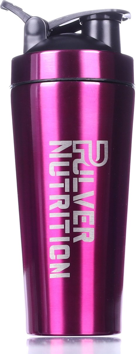 Goedkoopste Pulver® - RVS Shakebeker & Drinkfles - 1000 ml Proteïne en Eiwit Shaker - BPA Vrij - Shake Beker - Shaker – Roze