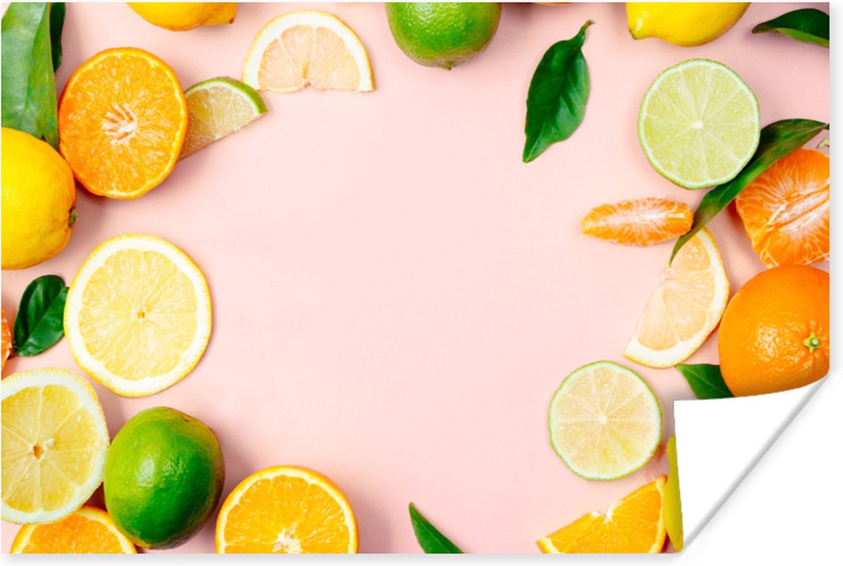 Poster Fruit - Citrus - Pastel - 60x40 cm