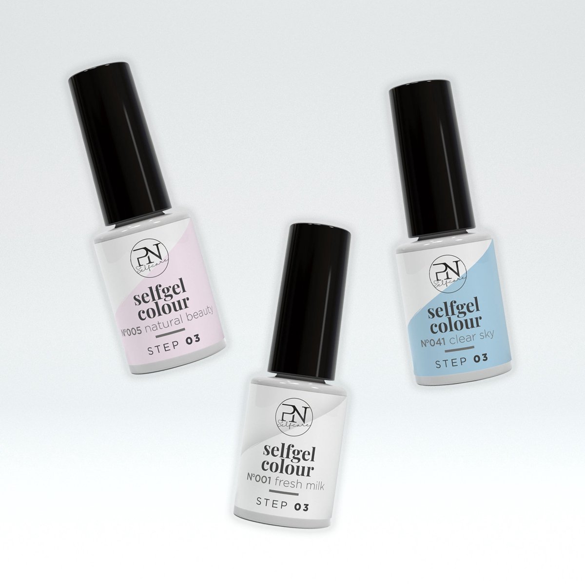 PN Selfcare - Gellak Set van 3 (Wit, Blauw, Roze) - Cruelty Free - Semi Permanent - Gel Nagellak