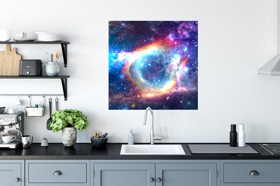 Affiche Espace - Arc-en-ciel - Couleurs - 75x75 cm