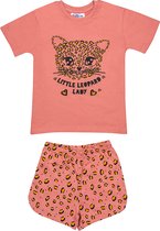 Fun2Wear - Shortama Leopard Oud - Roze - Maat 74 -