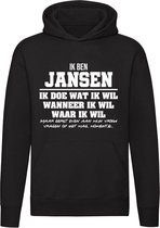 Jansen | verjaardagkado | verjaardag kado | cadeau | grappig | jarig | Unisex | Trui | Sweater | Hoodie | Capuchon | Zwart