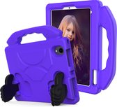 Tablet hoes geschikt voor iPad Mini 6 (2021) - Schokbestendige case met handvat - Thumbs Kids Cover - Paars