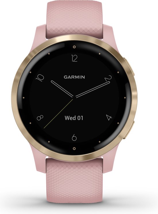 Garmin Vivoactive 4S - Smartwatch met GPS Tracker - 7 dagen batterij - 40mm - Dust Rose