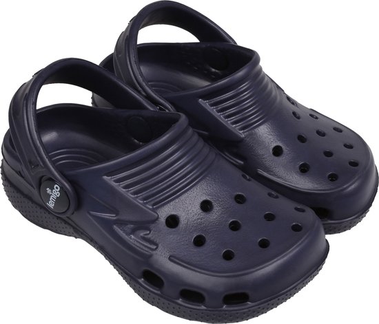 LEMIGO marineblauwe, gladde crocs voor kinderen