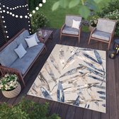 Tapiso Tapis de Patio Pour Terrasse Intérieure et Extérieure Design Grijs Effet 3D Moderne Laisse Attrayant Pratique De Haute Qualité Tapis Durable Taille - 200 x 300 cm