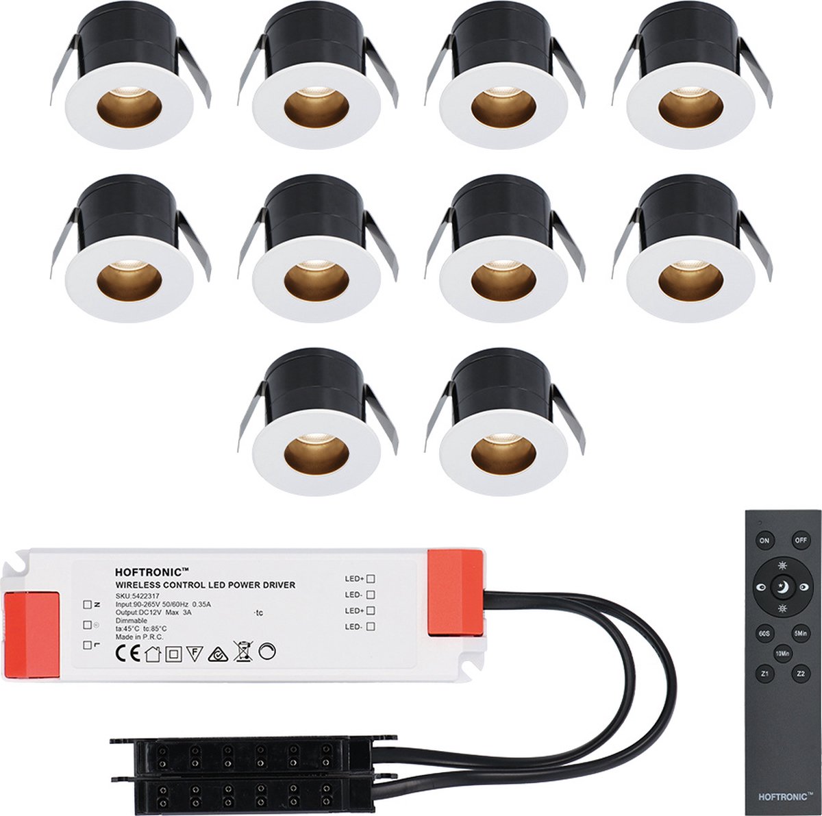 10x Olivia Mini 12V LED Inbouwspot Wit Met Trafo Verzonken 3 Watt 10x-olivia-mini-12v-led-inbouwspot-wit-met-trafo-verzonken-3-watt