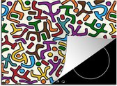 KitchenYeah® Inductie beschermer 57.6x51.6 cm - Abstract - Patronen - Afrika - Kookplaataccessoires - Afdekplaat voor kookplaat - Inductiebeschermer - Inductiemat - Inductieplaat mat