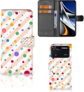 GSM Hoesje Xiaomi Poco X4 Pro 5G Flip Cover Dots