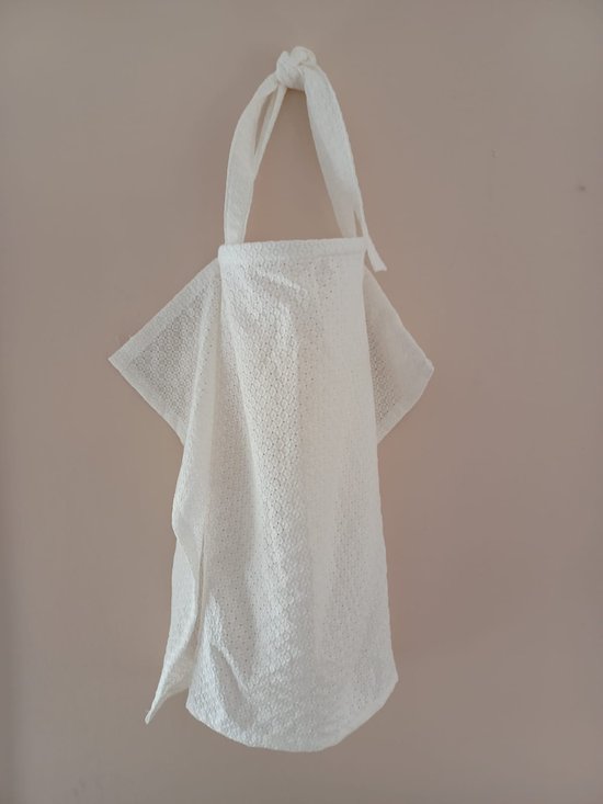 Borstvoedingsdoek voedingsdoek broderie met zicht op baby