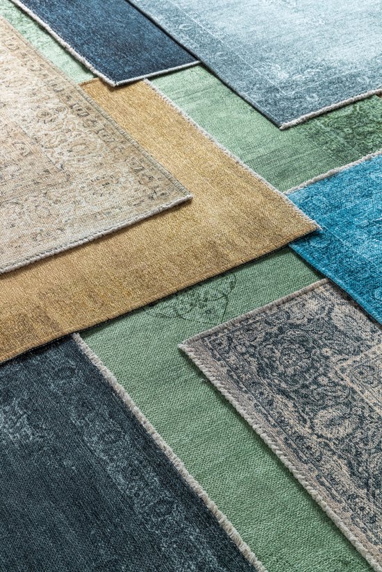 Kelim Vintage Tapis Salon Argent 230 x 320 cm, Tapis Chambre Moderne à Poils Courts, Super Doux, Lavable en Machine