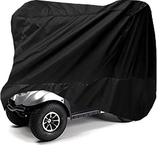 Maxxcovers Scootmobiel Hoes - Zwart - Afdekhoes - Regenhoes - Maat L