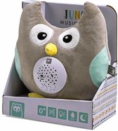 Eurekakids Nachtlamp Uil Baby - Pluche Projector met Muziek - Sterrenprojector voor Babykamer