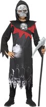 Smiffy's - Beul & Magere Hein Kostuum - Deluxe Dodelijke Jager Van De Nacht Kind Kostuum - Zwart - Small - Halloween - Verkleedkleding