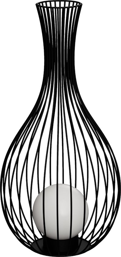 EGLO Fossombrone Staande lamp Buiten - E27 - 68,5 cm - Zwart/Wit