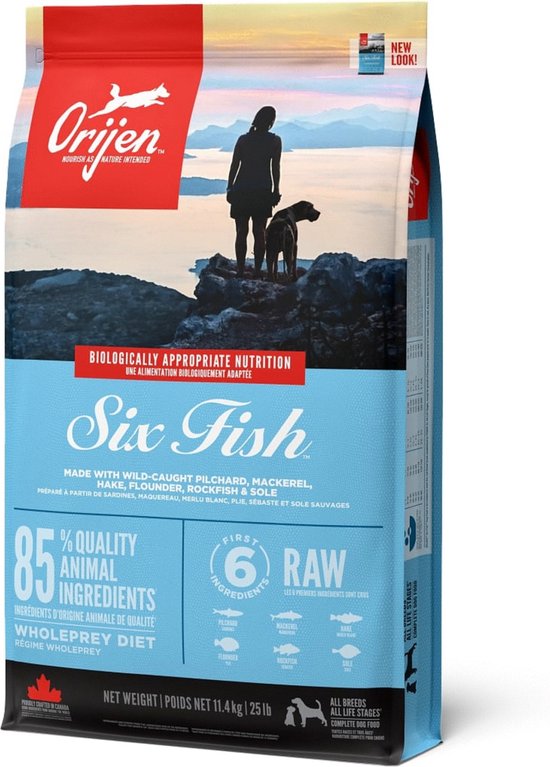 Orijen Whole Prey Six Fish Dog Sardines&Makreel – Hondenvoer