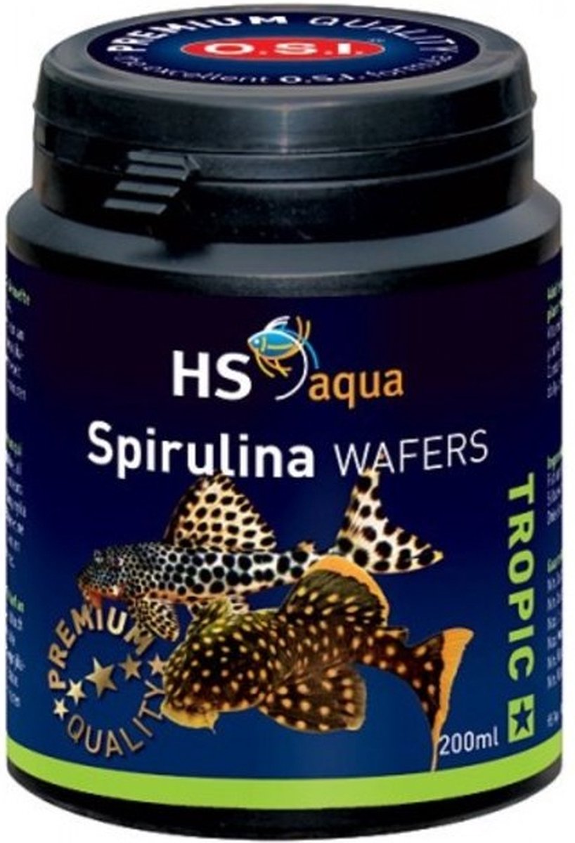 HS Aqua Spirulina Wafers - 200ML - Algentabletten - Aquariumvoer