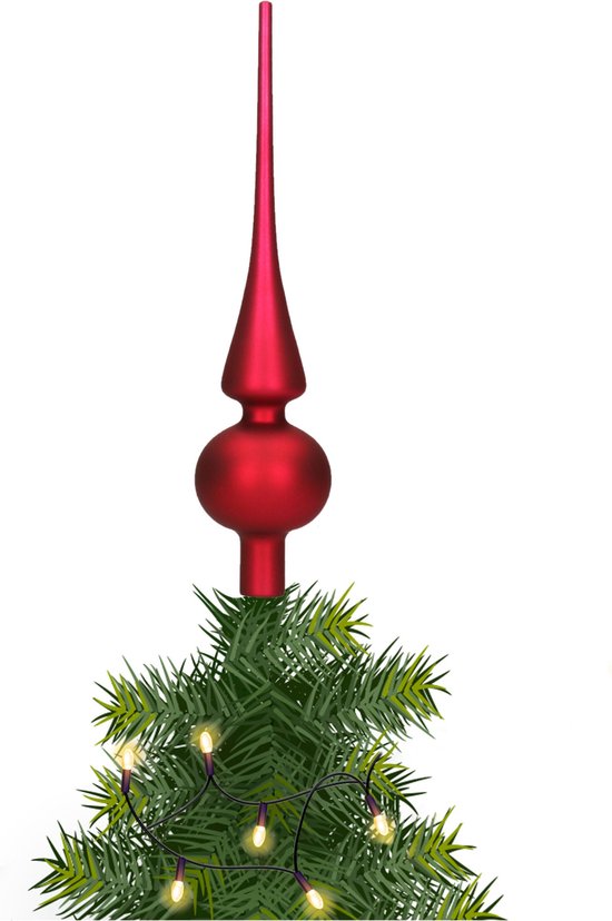 forum Verminderen Vanaf daar Glazen kerstboom piek/topper bordeaux rood mat 26 cm - Pieken/kerstpieken |  bol.com